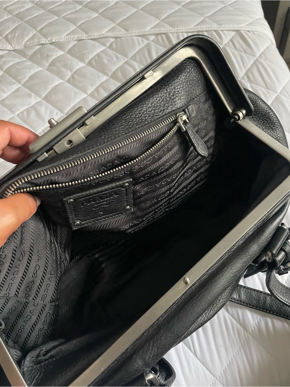 Prada Vintage Clasp Shoulder Bag - Picture 12 of 13